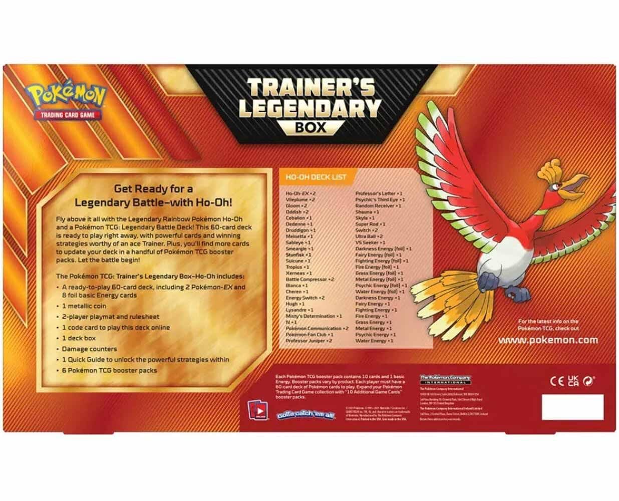 Pokemon TCG: Trainer'S Legendary Box - HO-OH - 5 Packs & Deck